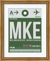Framed MKE Milwaukee Luggage Tag II
