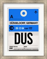 Framed DUS Dusseldorf Luggage Tag I