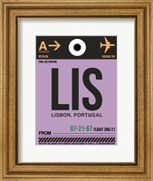 Framed LIS Lisbon Luggage Tag I