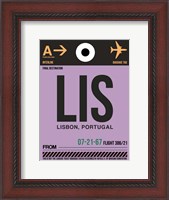 Framed LIS Lisbon Luggage Tag I