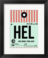 Framed HEL Helsinki Luggage Tag I