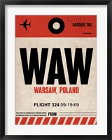 Framed WAW Warsaw Luggage Tag I