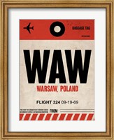 Framed WAW Warsaw Luggage Tag I