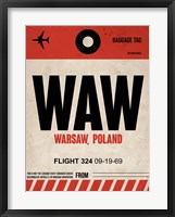 Framed WAW Warsaw Luggage Tag I