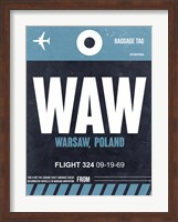 Framed WAW Warsaw Luggage Tag II