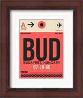 Framed BUD Budapest Luggage Tag I