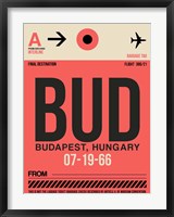 Framed BUD Budapest Luggage Tag I