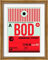 Framed BOD Bordeaux Luggage Tag I