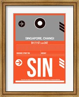 Framed SIN Singapore Luggage Tag II