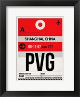 Framed PVG Shanghai Luggage Tag I
