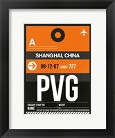 Framed PVG Shanghai Luggage Tag II