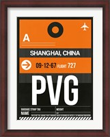 Framed PVG Shanghai Luggage Tag II