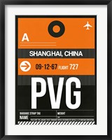 Framed PVG Shanghai Luggage Tag II