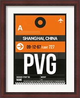Framed PVG Shanghai Luggage Tag II
