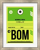 Framed BOM Mumbai Luggage Tag I