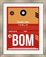 Framed BOM Mumbai Luggage Tag II