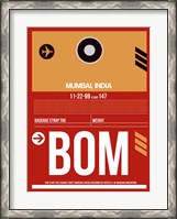 Framed BOM Mumbai Luggage Tag II