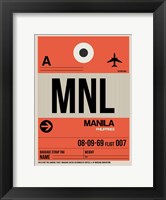 Framed MNL Manila Luggage Tag I