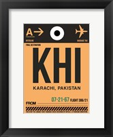 Framed KHI Karachi Luggage Tag I