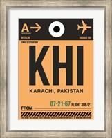 Framed KHI Karachi Luggage Tag I
