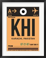 Framed KHI Karachi Luggage Tag I