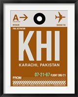 Framed KHI Karachi Luggage Tag II