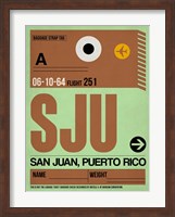 Framed SJU San Juan Luggage Tag I