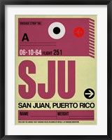 Framed SJU San Juan Luggage Tag II