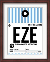 Framed EZE Buenos Aires Luggage Tag I