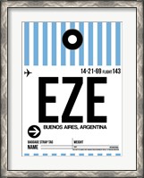 Framed EZE Buenos Aires Luggage Tag I