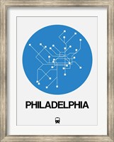 Framed Philadelphia Blue Subway Map