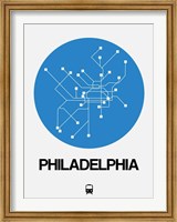 Framed Philadelphia Blue Subway Map