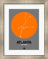Framed Atlanta Orange Subway Map