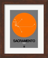Framed Sacramento Orange Subway Map