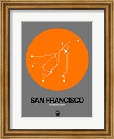 Framed San Francisco Orange Subway Map