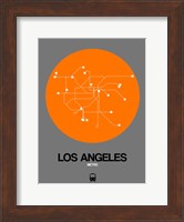 Framed Los Angeles Orange Subway Map