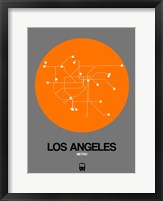 Framed Los Angeles Orange Subway Map