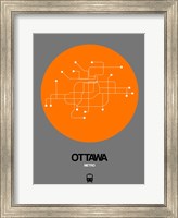 Framed Ottawa Orange Subway Map