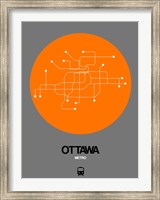 Framed Ottawa Orange Subway Map