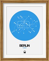 Framed Berlin Blue Subway Map