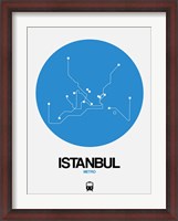 Framed Istanbul Blue Subway Map