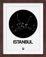 Framed Istanbul Black Subway Map