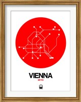 Framed Vienna Red Subway Map