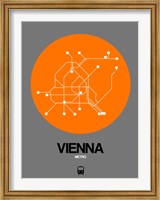 Framed Vienna Orange Subway Map