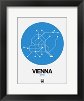 Framed Vienna Blue Subway Map