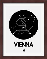 Framed Vienna Black Subway Map