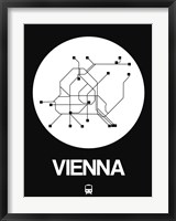 Framed Vienna White Subway Map