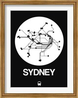 Framed Sydney White Subway Map