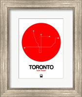 Framed Toronto Red Subway Map