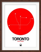 Framed Toronto Red Subway Map